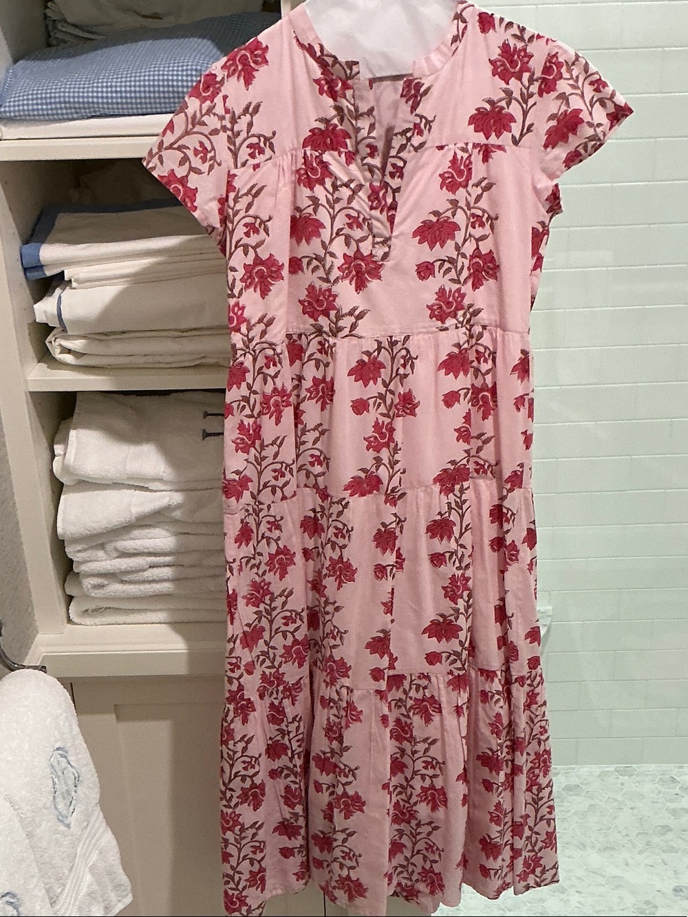 Madison Mathew’s The Folly Pink Floral Midi/Maxi Dress